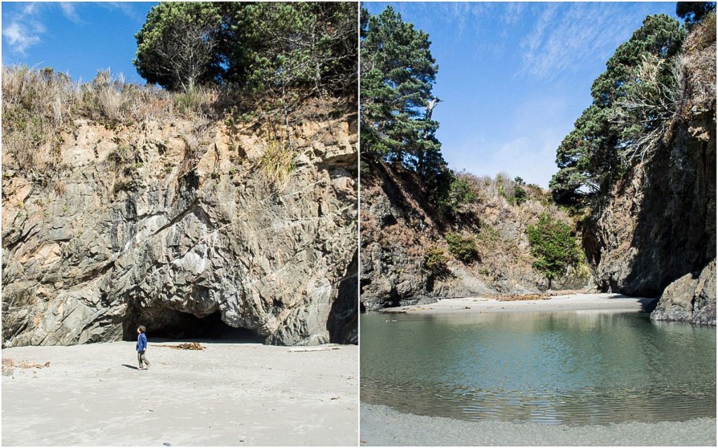 Beach with kids Mendocino