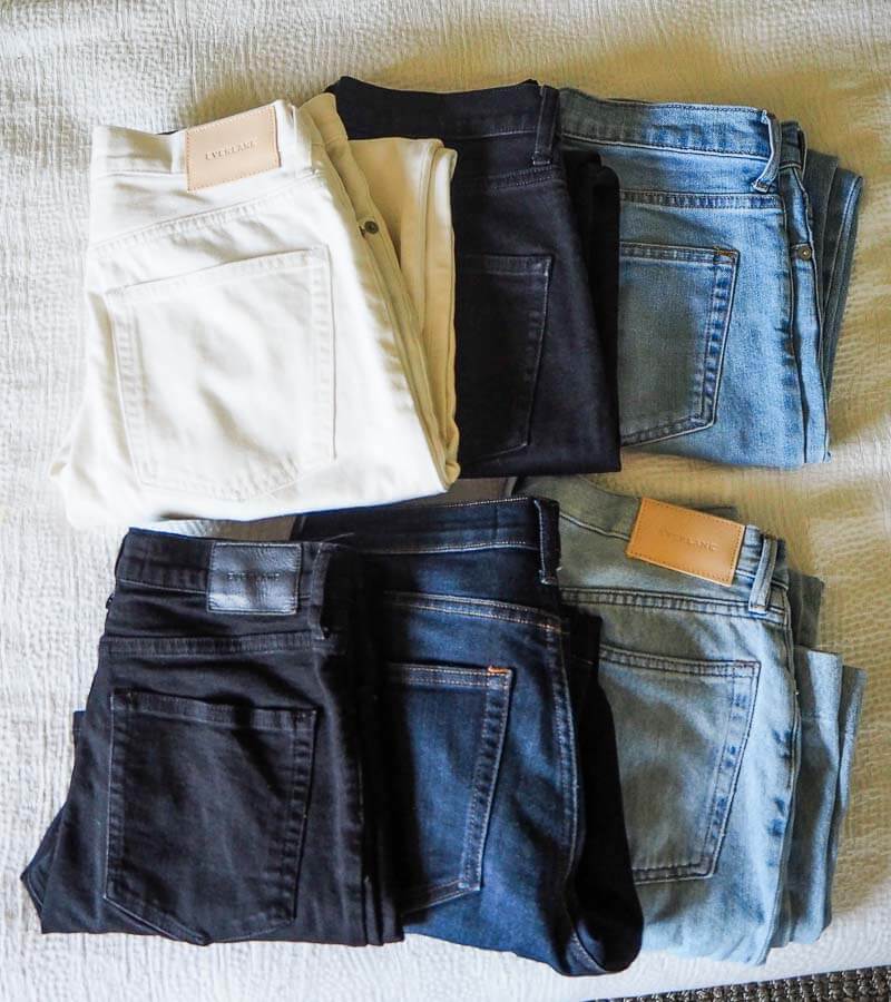 Buy > everlane dark indigo jeans > in stock