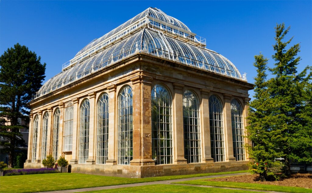 Glass houses at the Royal Botanic Garden in Edinburgh