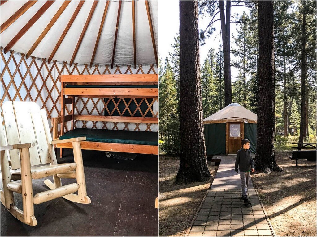 Lake Tahoe RV parks, yurts camping Lake Tahoe