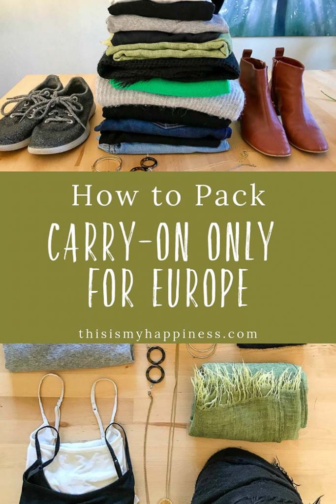 How to pack carry-on only for Europe