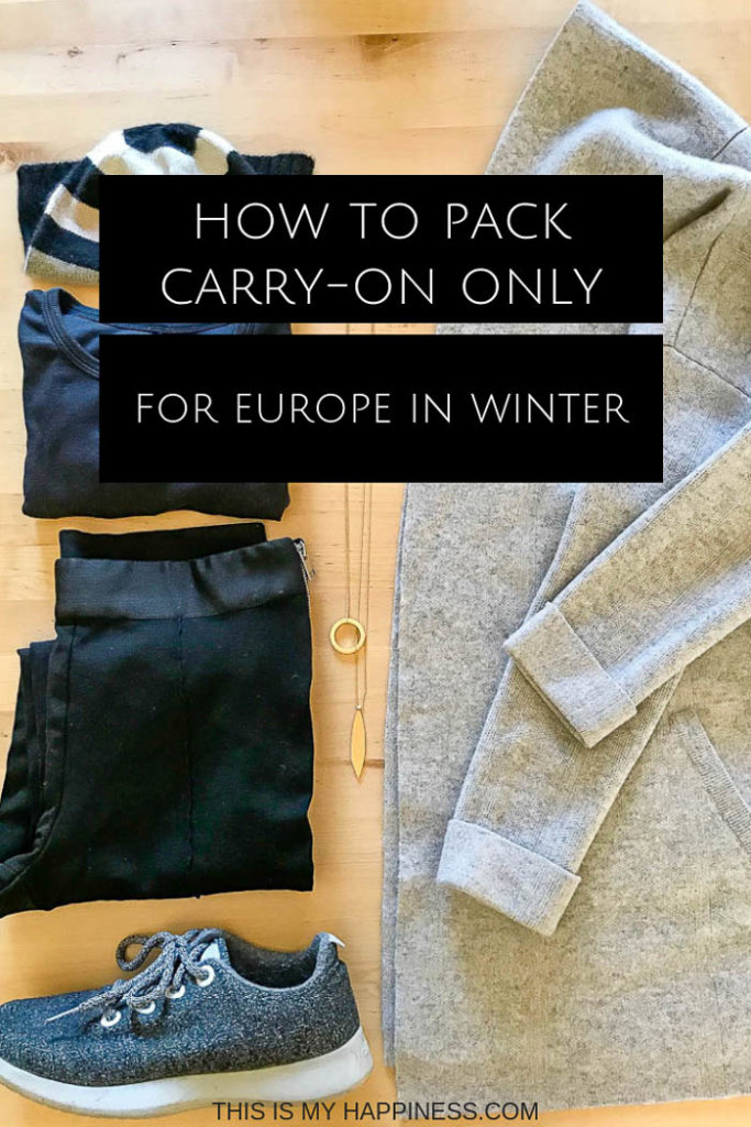 How to pack carry-on only for Europe in winter