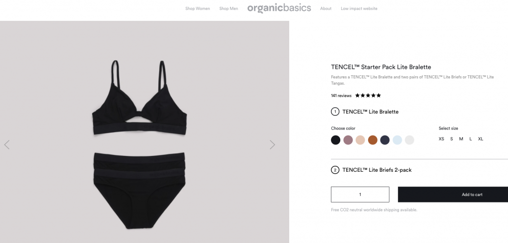 Organic Basics Review bra briefs