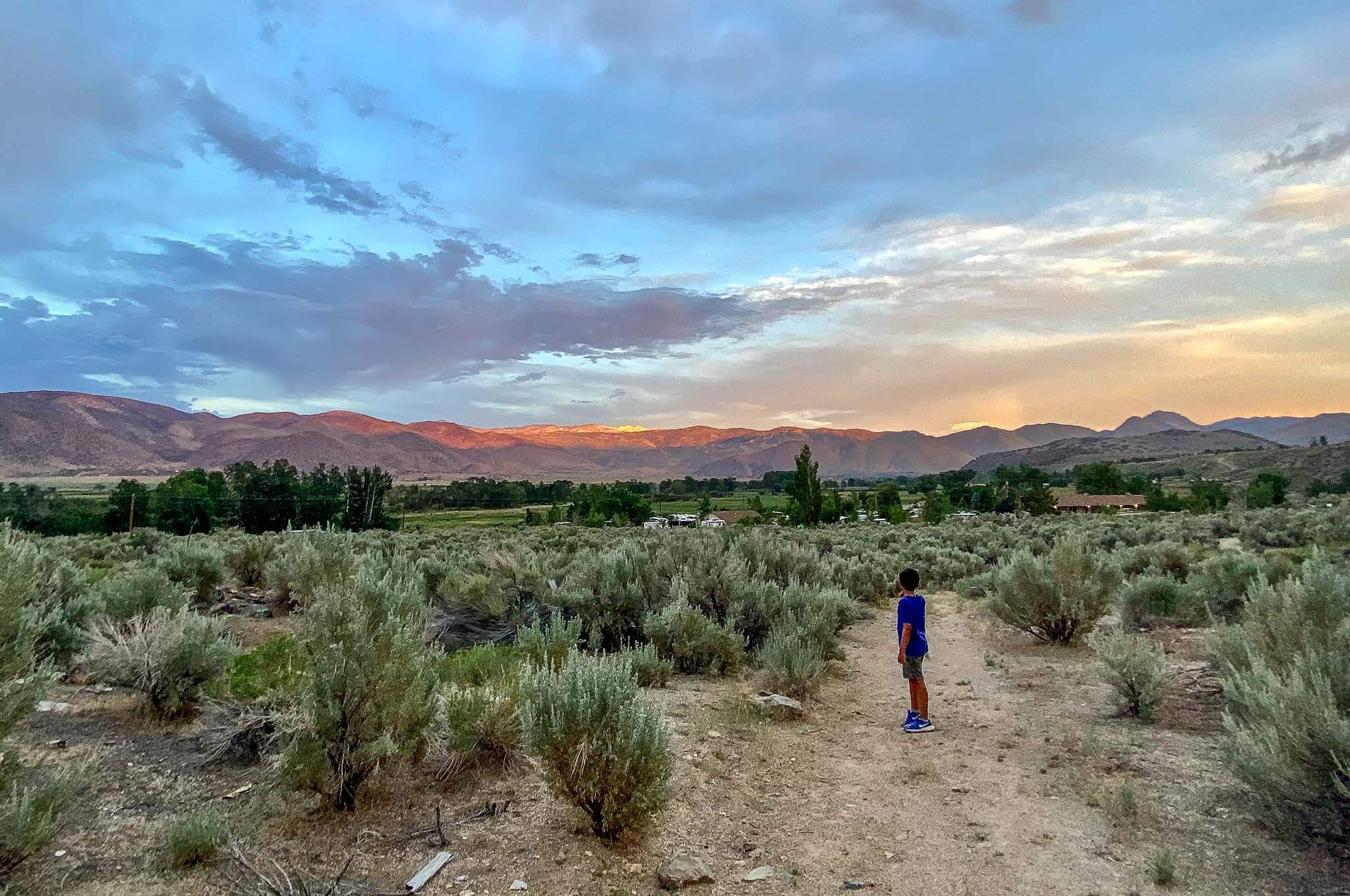 RV camping trip in Eastern Sierra Highway 395