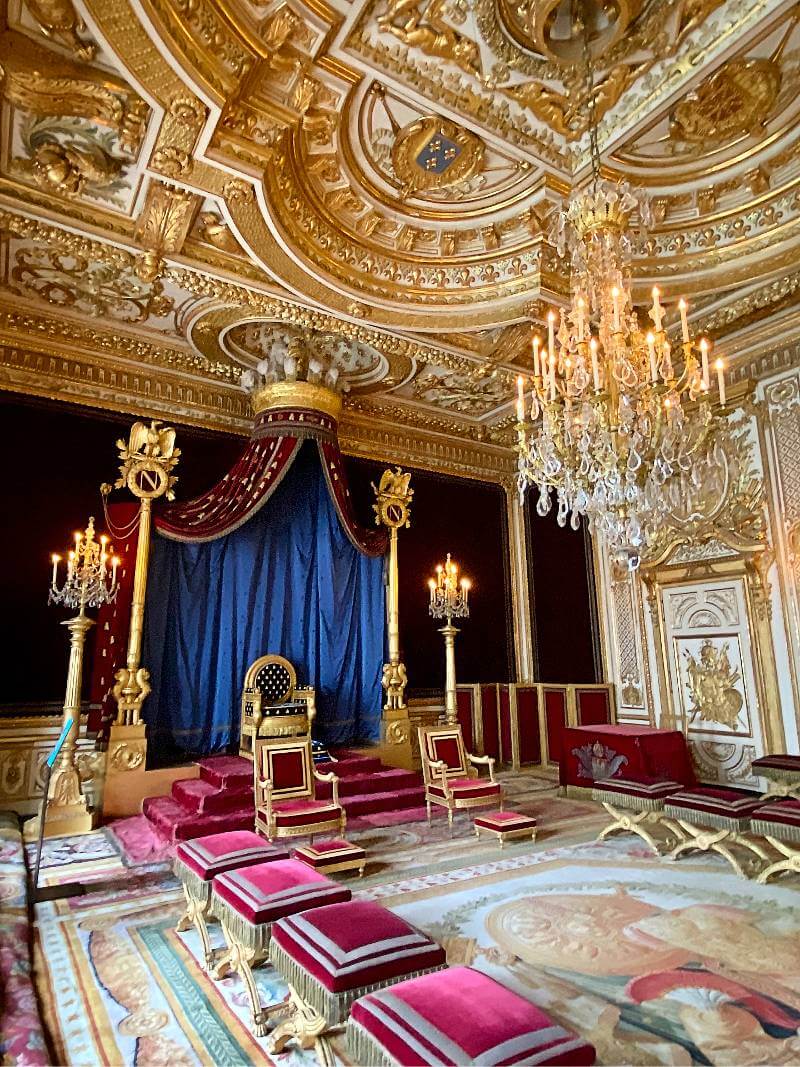 Napoleon's throne room at Fontainebleau Palace
